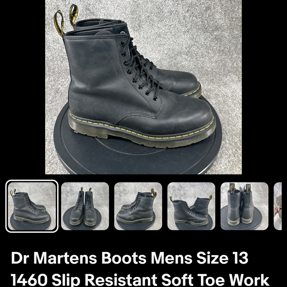 Dr. Martens Black Lace-Up Boots
